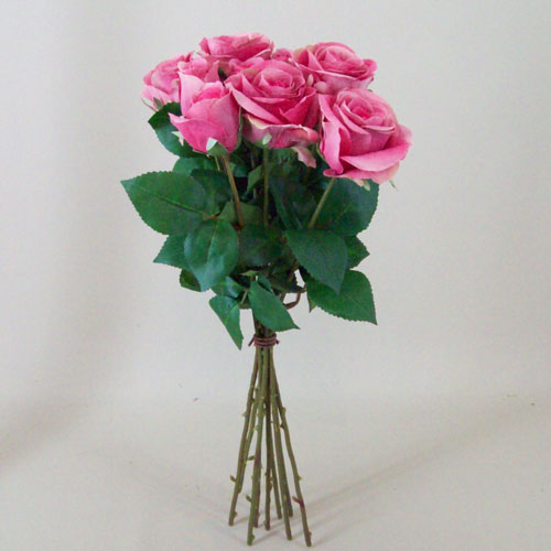 Artificial Roses Bouquet Pink 44cm Artificial Flowers